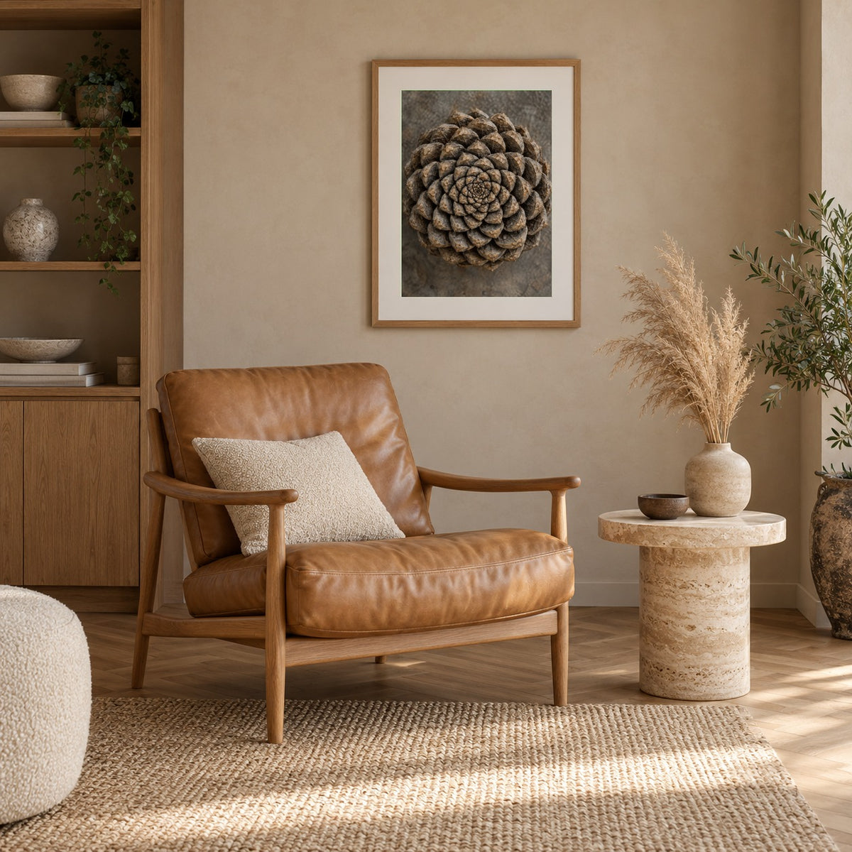Pine Cone – Gerahmter skandinavischer Kunstdruck