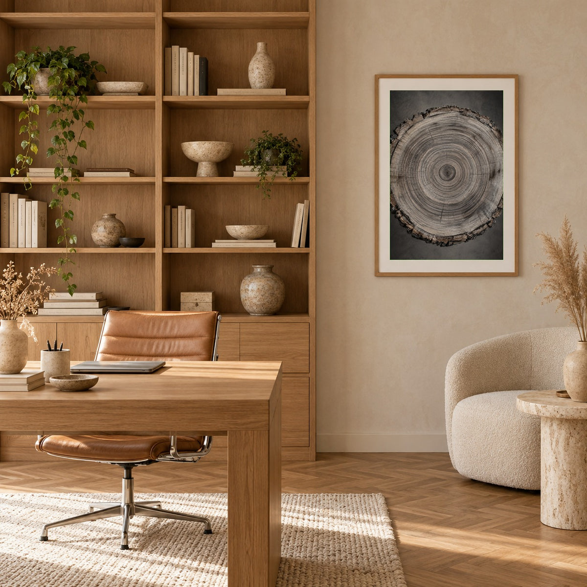Tree Rings – Gerahmter skandinavischer Kunstdruck