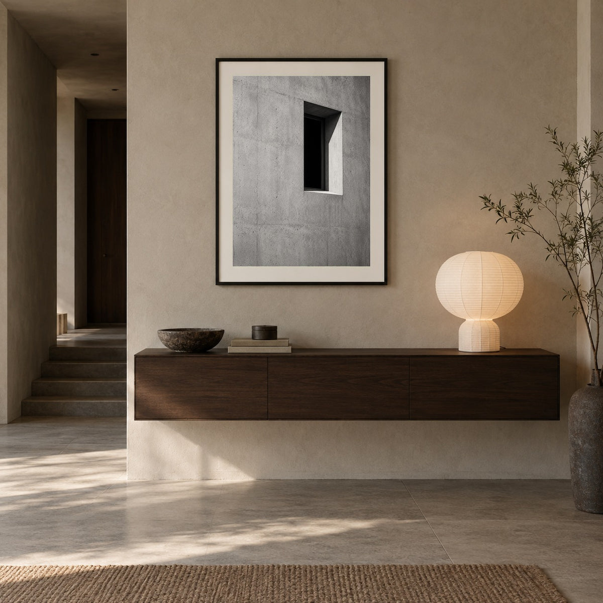 Window Void – Gerahmter skandinavischer Kunstdruck